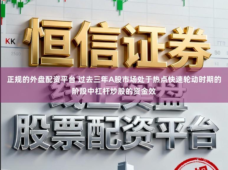 正规的外盘配资平台 过去三年A股市场处于热点快速轮动时期的阶段中杠杆炒股的资金效